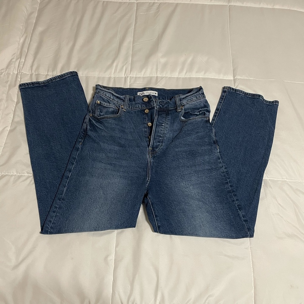 Zara high wasted straight leg jeans